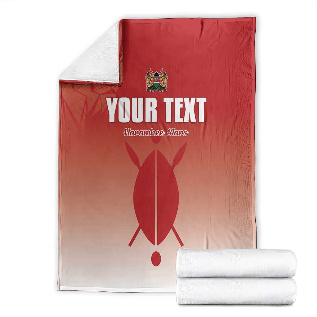 Kenya Football Custom Blanket Go Harambee Stars Go
