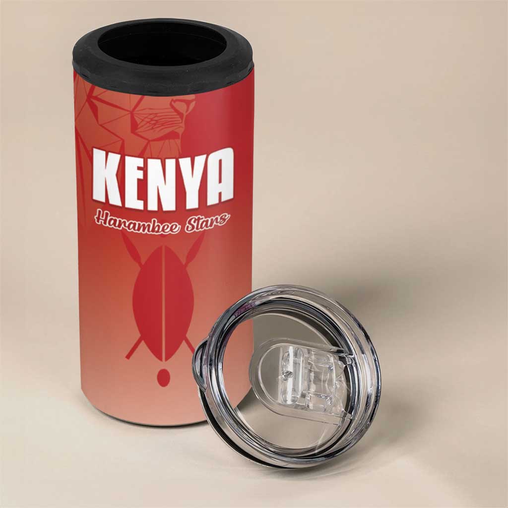 Kenya Football Custom 4 in 1 Can Cooler Tumbler Go Harambee Stars Go