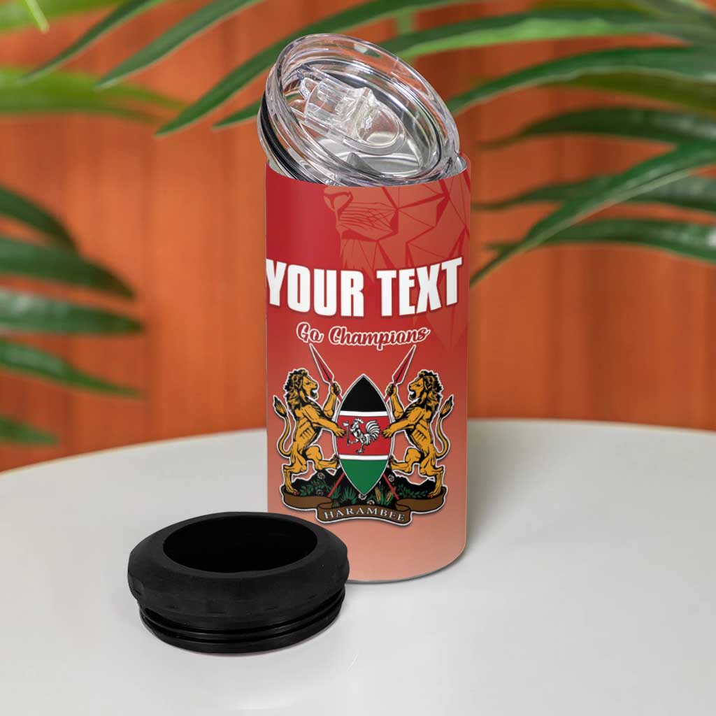 Kenya Football Custom 4 in 1 Can Cooler Tumbler Go Harambee Stars Go