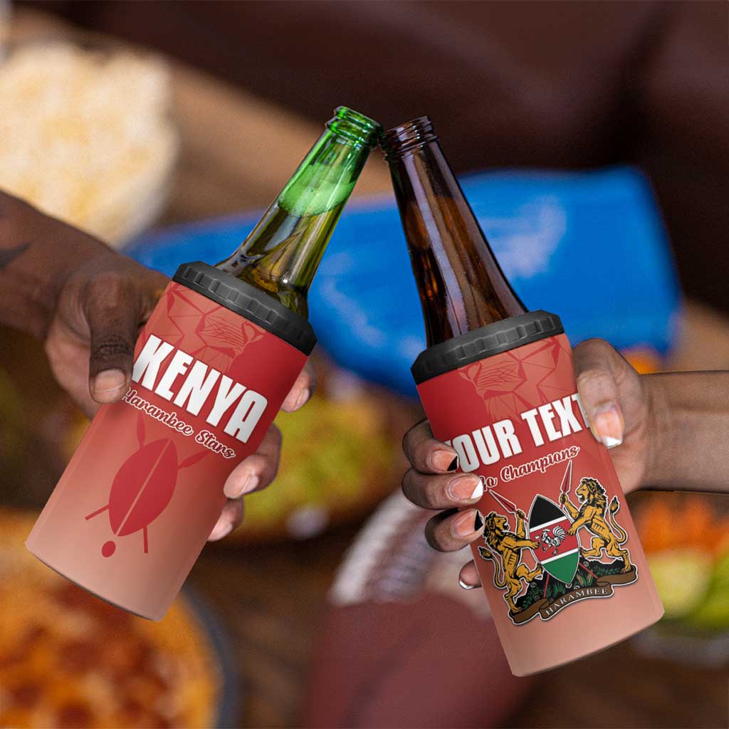 Kenya Football Custom 4 in 1 Can Cooler Tumbler Go Harambee Stars Go