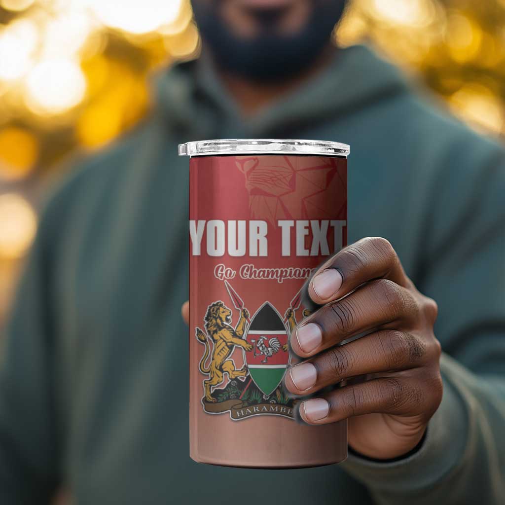 Kenya Football Custom 4 in 1 Can Cooler Tumbler Go Harambee Stars Go