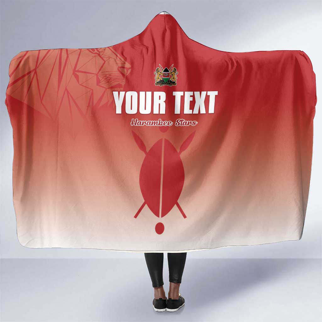 Kenya Football Custom Hooded Blanket Go Harambee Stars Go