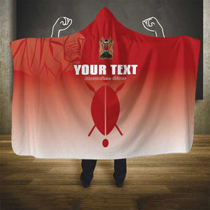 Kenya Football Custom Hooded Blanket Go Harambee Stars Go