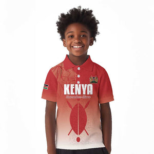 Kenya Football Custom Kid Polo Shirt Go Harambee Stars Go