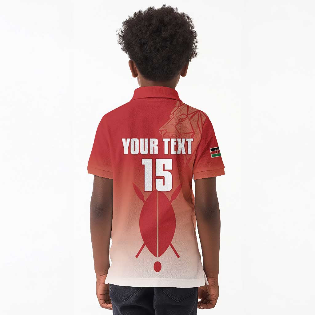 Kenya Football Custom Kid Polo Shirt Go Harambee Stars Go