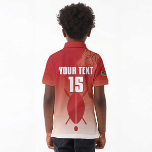 Kenya Football Custom Kid Polo Shirt Go Harambee Stars Go
