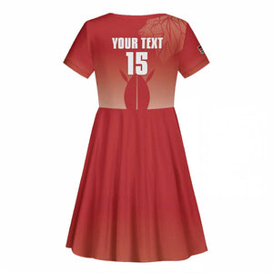 Kenya Football Custom Kid Short Sleeve Dress Go Harambee Stars Go
