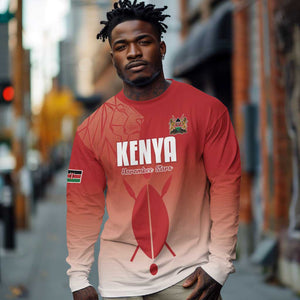 Kenya Football Custom Long Sleeve Shirt Go Harambee Stars Go