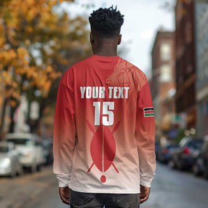 Kenya Football Custom Long Sleeve Shirt Go Harambee Stars Go