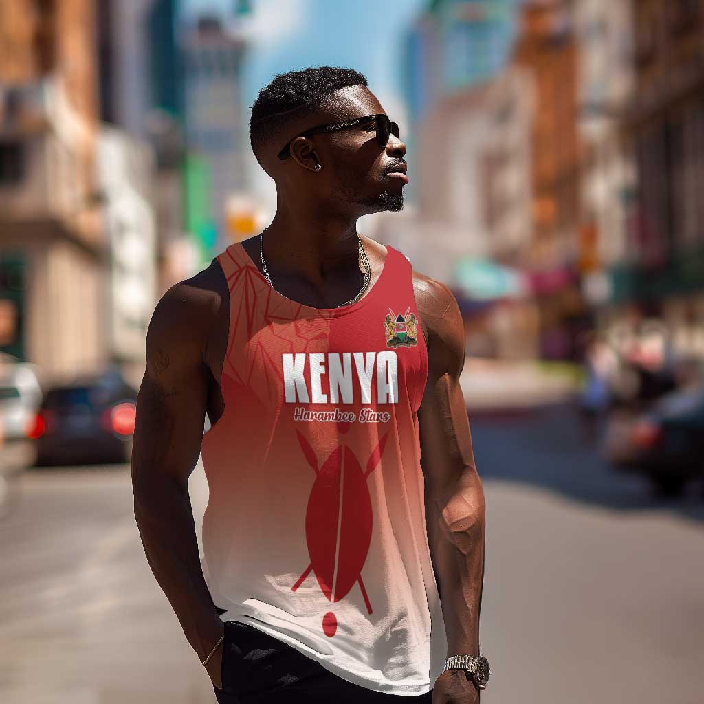Kenya Football Custom Men Tank Top Go Harambee Stars Go
