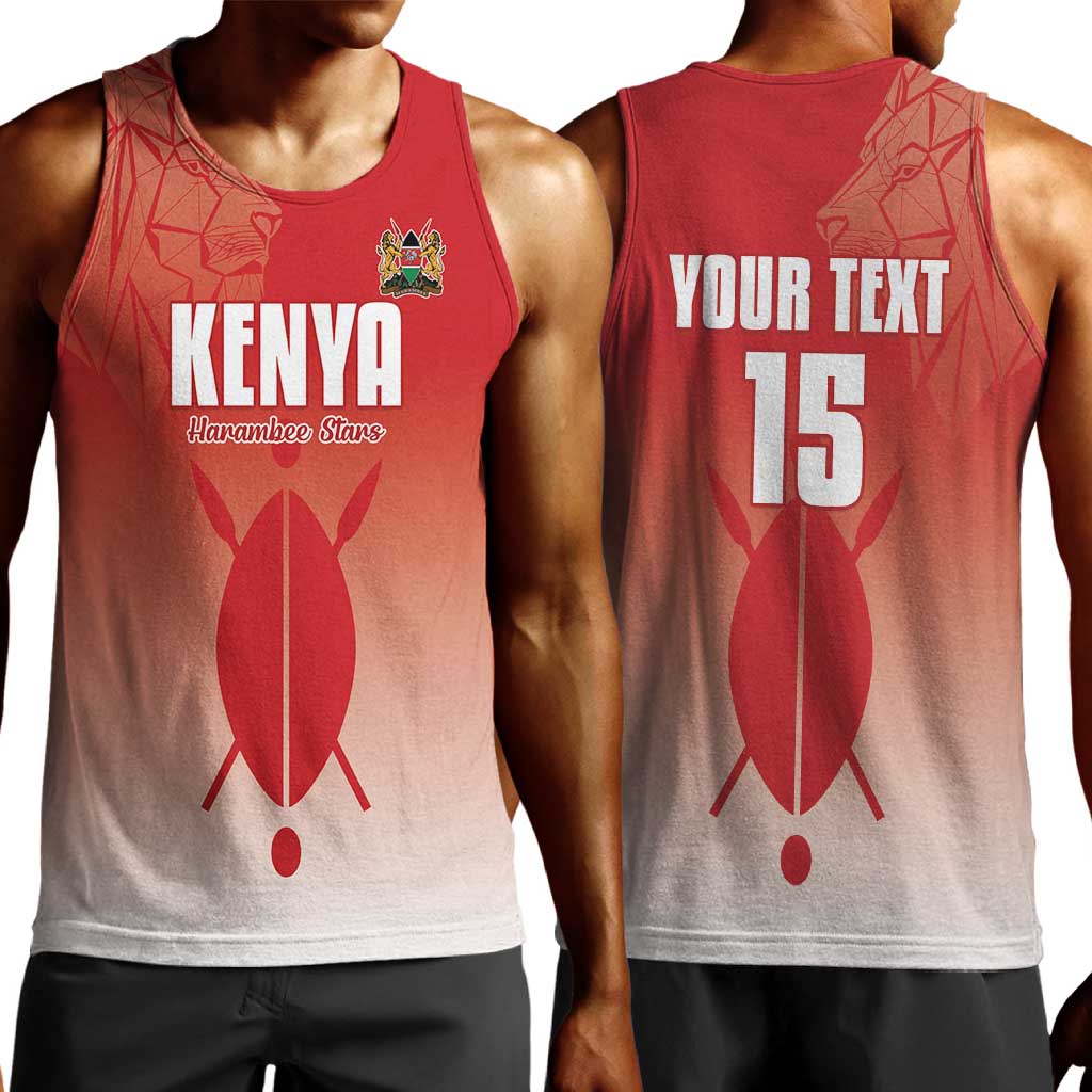 Kenya Football Custom Men Tank Top Go Harambee Stars Go