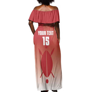 Kenya Football Custom Off Shoulder Maxi Dress Go Harambee Stars Go