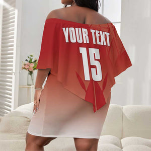 Kenya Football Custom Off Shoulder Short Dress Go Harambee Stars Go