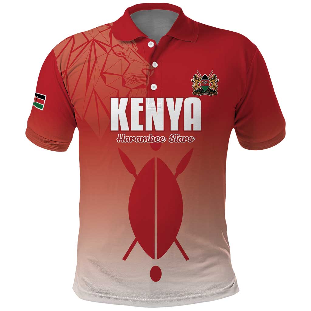 Kenya Football Custom Polo Shirt Go Harambee Stars Go