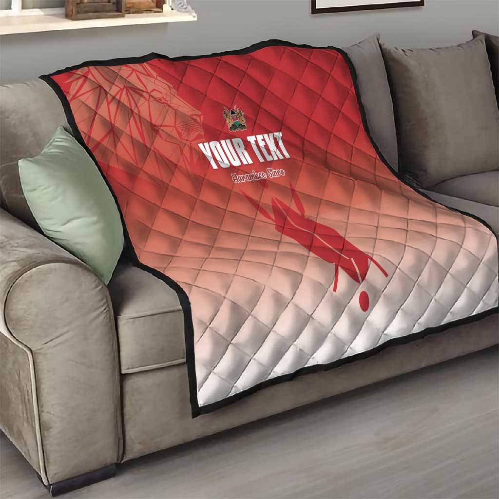 Kenya Football Custom Quilt Go Harambee Stars Go