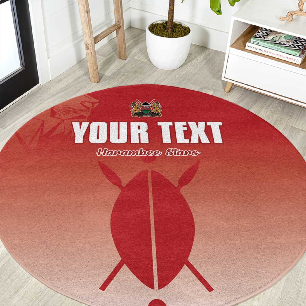 Kenya Football Custom Round Carpet Go Harambee Stars Go