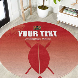 Kenya Football Custom Round Carpet Go Harambee Stars Go
