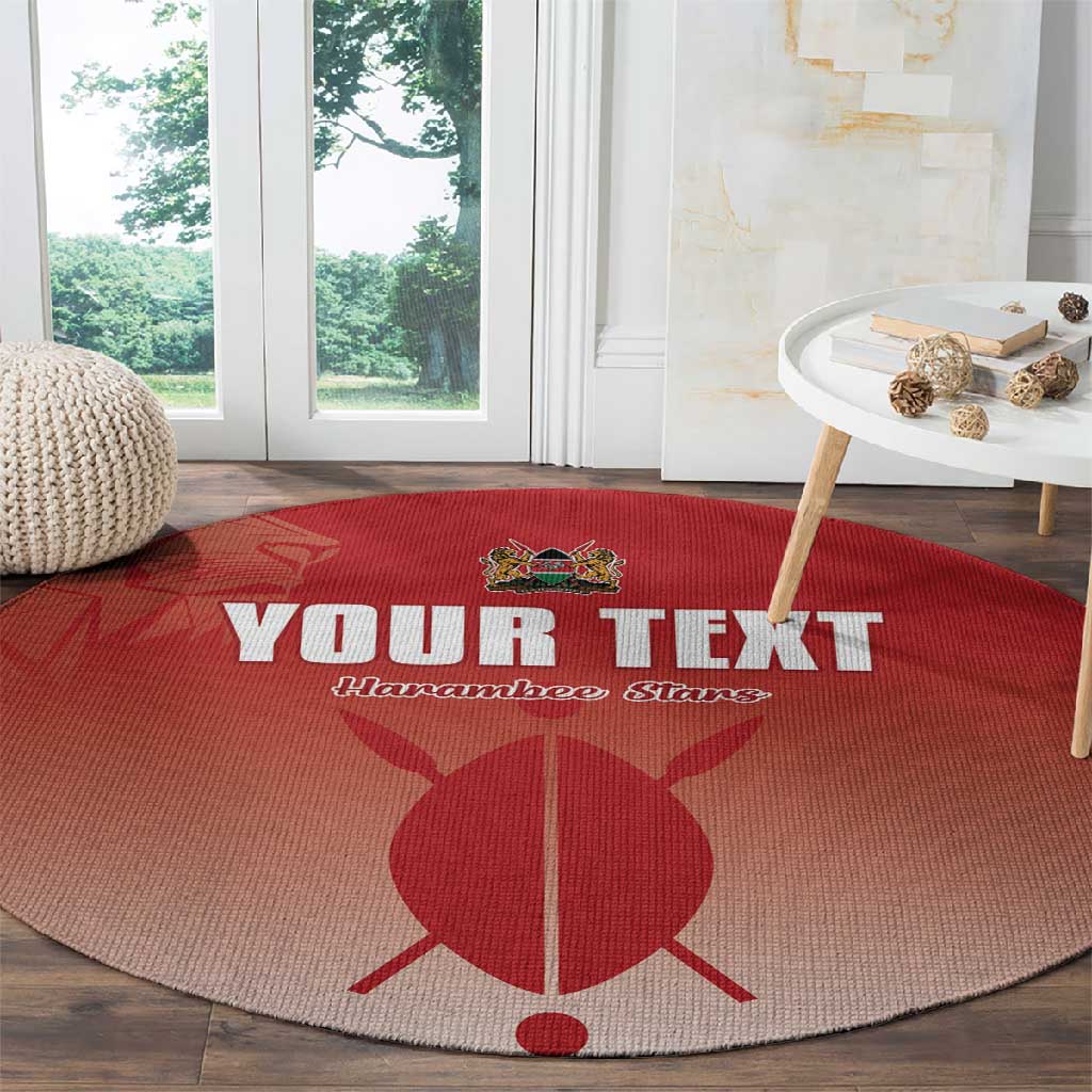 Kenya Football Custom Round Carpet Go Harambee Stars Go