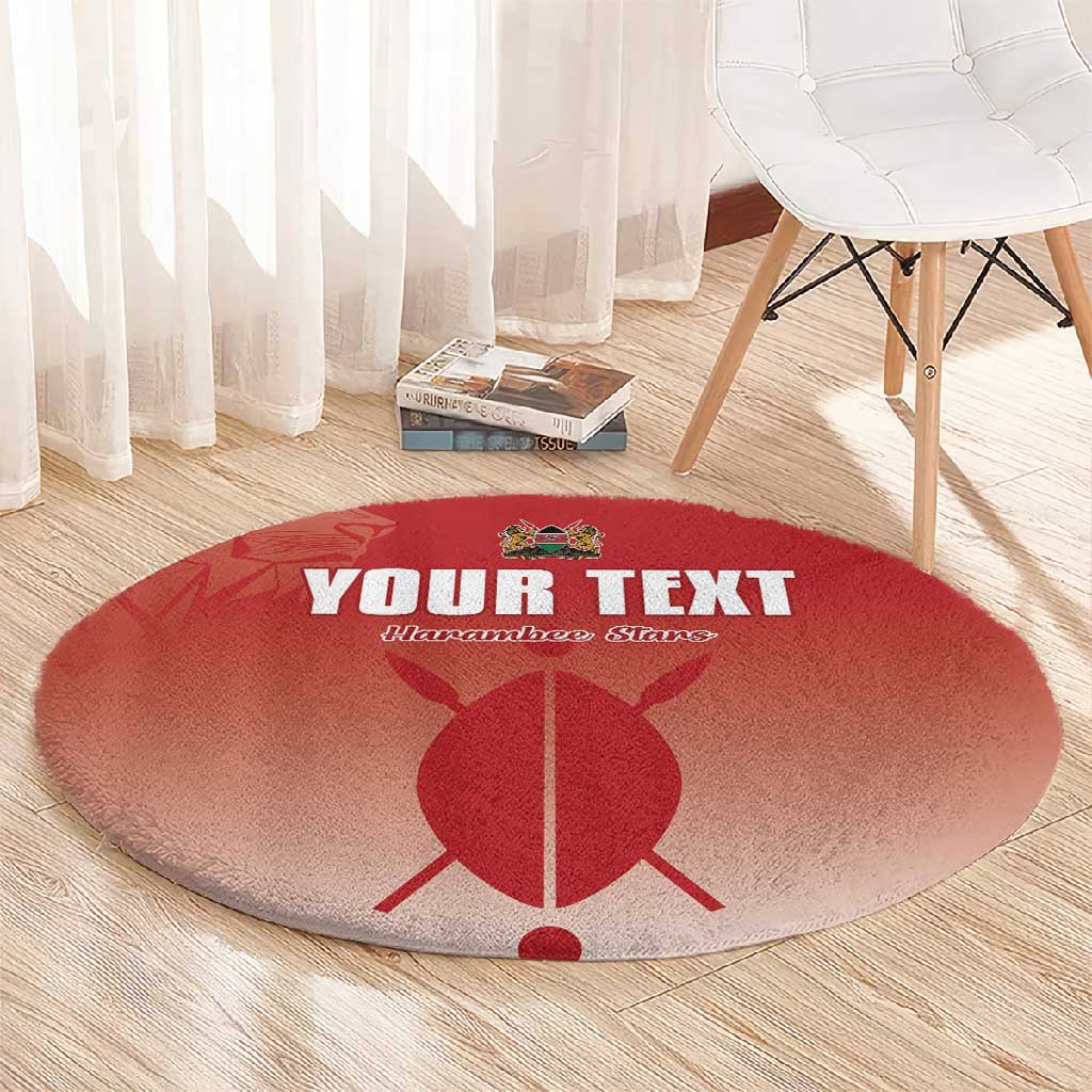 Kenya Football Custom Round Carpet Go Harambee Stars Go