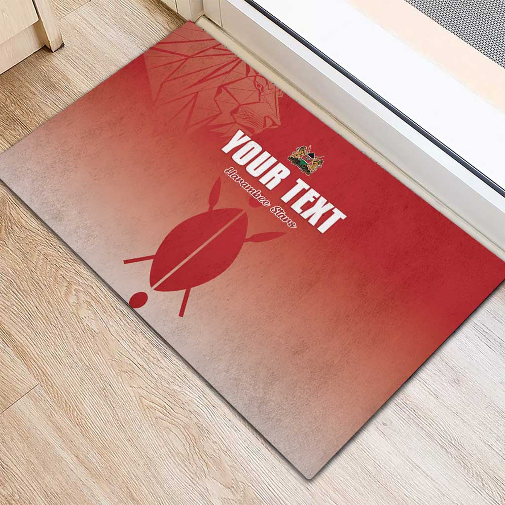 Kenya Football Custom Rubber Doormat Go Harambee Stars Go