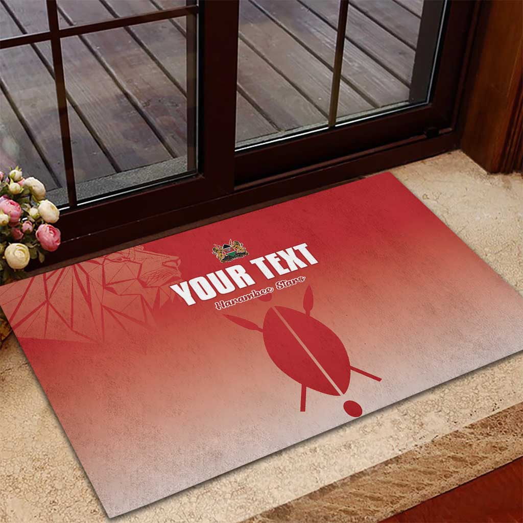Kenya Football Custom Rubber Doormat Go Harambee Stars Go