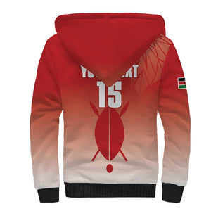 Kenya Football Custom Sherpa Hoodie Go Harambee Stars Go