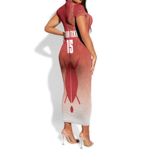 Kenya Football Custom Short Sleeve Bodycon Dress Go Harambee Stars Go LT15