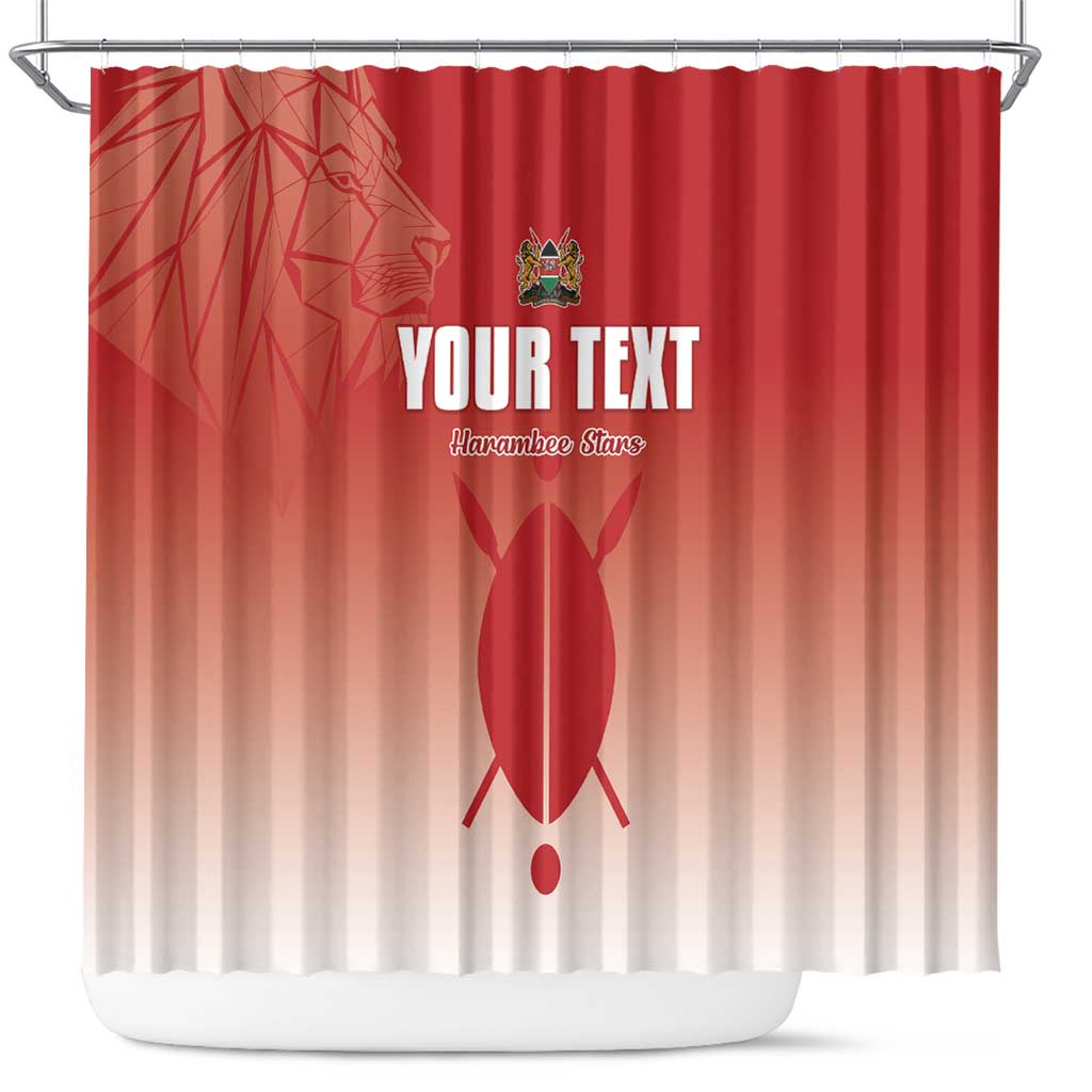 Kenya Football Custom Shower Curtain Go Harambee Stars Go