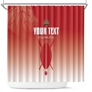 Kenya Football Custom Shower Curtain Go Harambee Stars Go