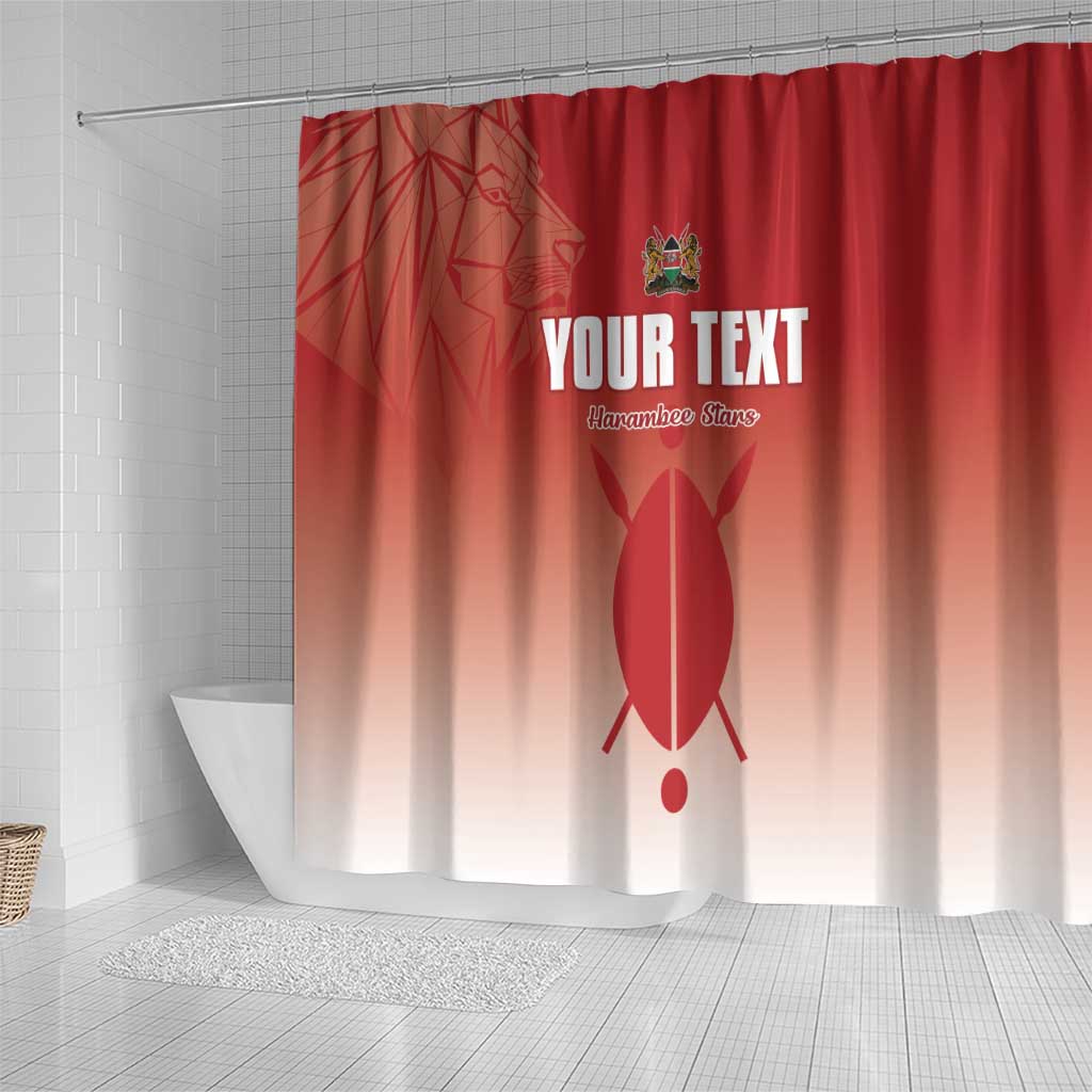 Kenya Football Custom Shower Curtain Go Harambee Stars Go