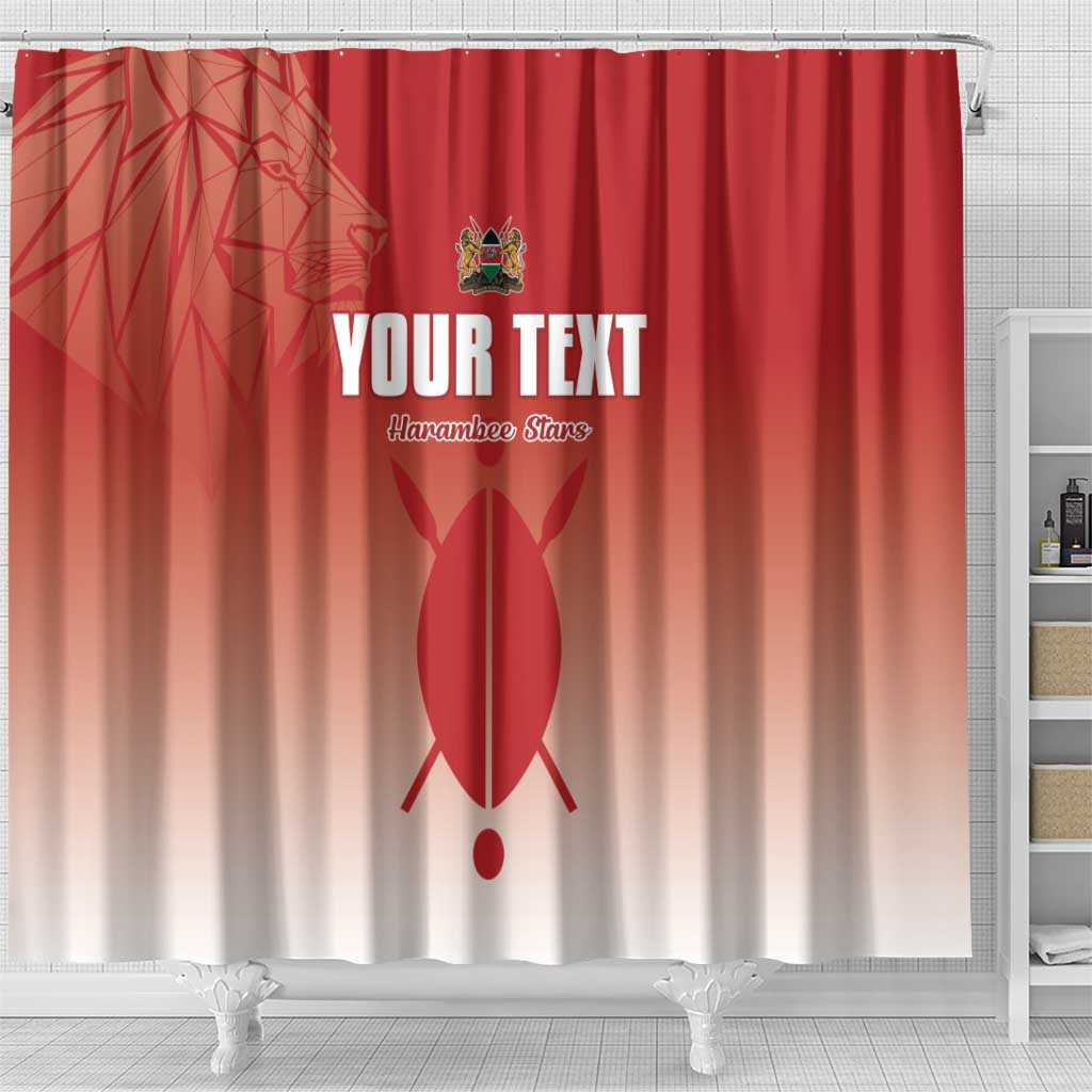 Kenya Football Custom Shower Curtain Go Harambee Stars Go