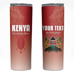 Kenya Football Custom Skinny Tumbler Go Harambee Stars Go