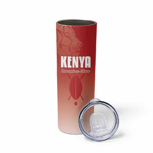 Kenya Football Custom Skinny Tumbler Go Harambee Stars Go