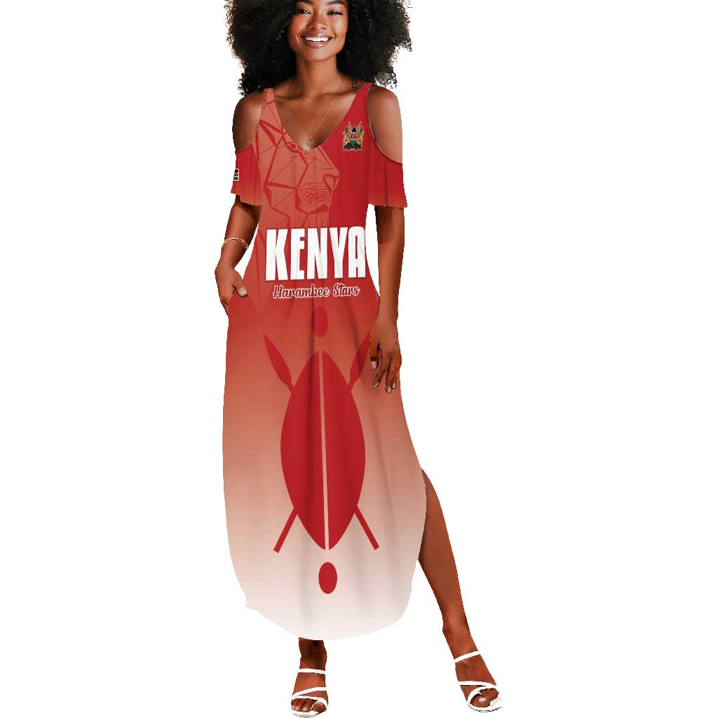 Kenya Football Custom Summer Maxi Dress Go Harambee Stars Go
