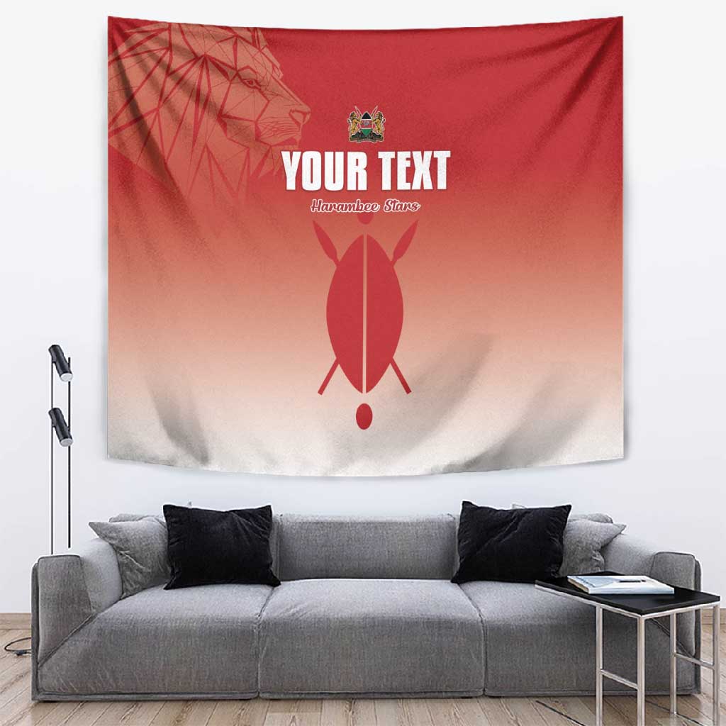 Kenya Football Custom Tapestry Go Harambee Stars Go