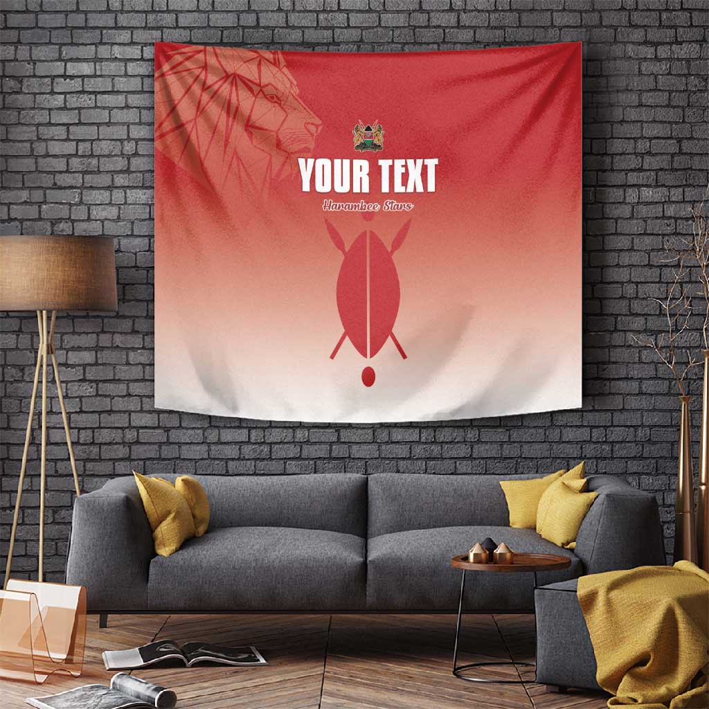 Kenya Football Custom Tapestry Go Harambee Stars Go