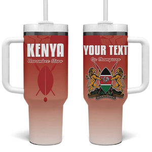 Kenya Football Custom Tumbler With Handle Go Harambee Stars Go