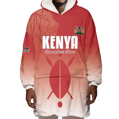 Kenya Football Custom Wearable Blanket Hoodie Go Harambee Stars Go