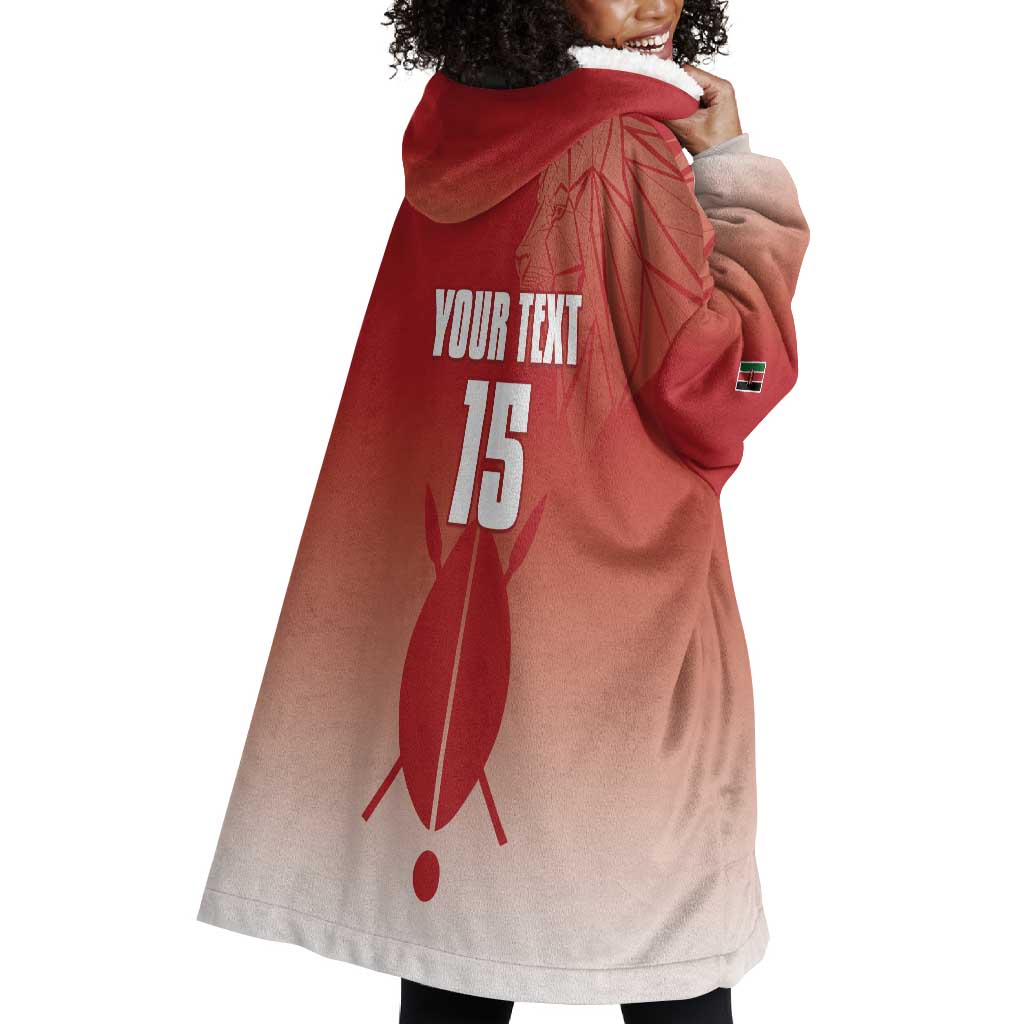 Kenya Football Custom Wearable Blanket Hoodie Go Harambee Stars Go