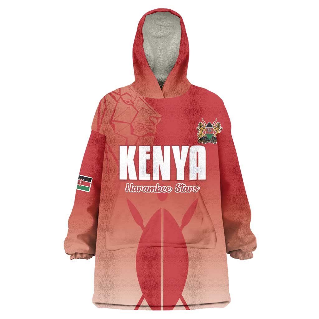 Kenya Football Custom Wearable Blanket Hoodie Go Harambee Stars Go