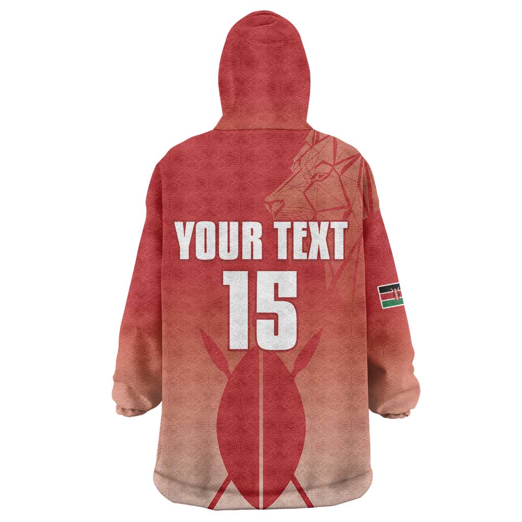 Kenya Football Custom Wearable Blanket Hoodie Go Harambee Stars Go