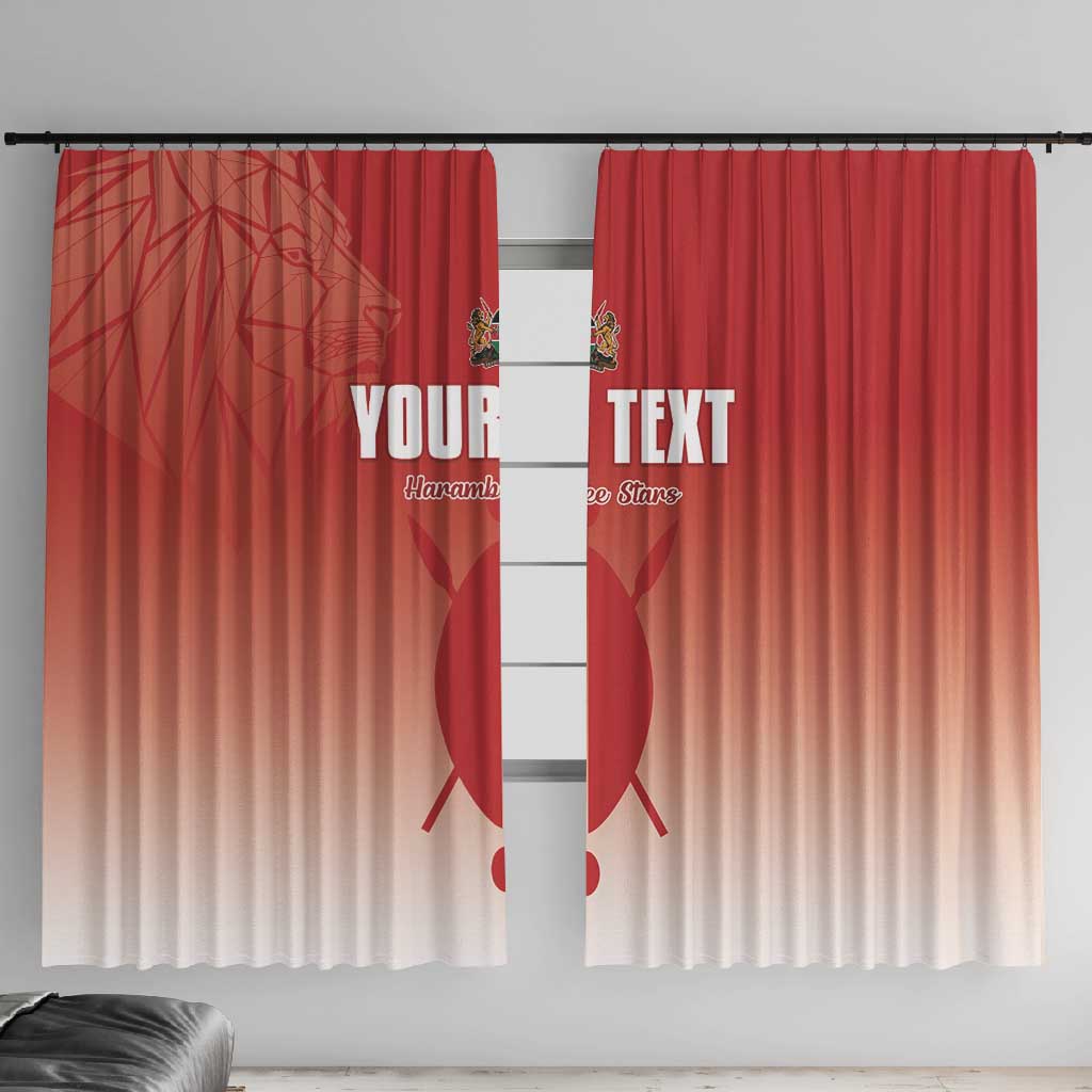 Kenya Football Custom Window Curtain Go Harambee Stars Go