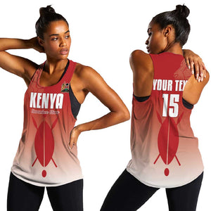 Kenya Football Custom Women Racerback Tank Go Harambee Stars Go