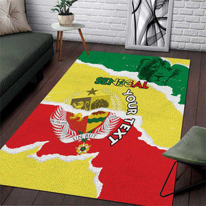 Custom Senegal Beach Soccer 2025 Area Rug Go Champions - Grunge Style