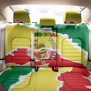 Custom Senegal Beach Soccer 2025 Back Car Seat Cover Go Champions - Grunge Style