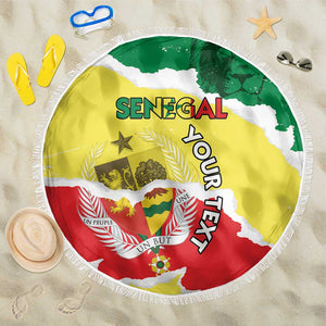 Custom Senegal Beach Soccer 2025 Beach Blanket Go Champions - Grunge Style
