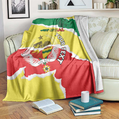 Custom Senegal Beach Soccer 2025 Blanket Go Champions - Grunge Style