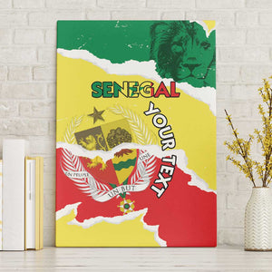 Custom Senegal Beach Soccer 2025 Canvas Wall Art Go Champions - Grunge Style