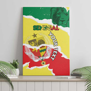 Custom Senegal Beach Soccer 2025 Canvas Wall Art Go Champions - Grunge Style