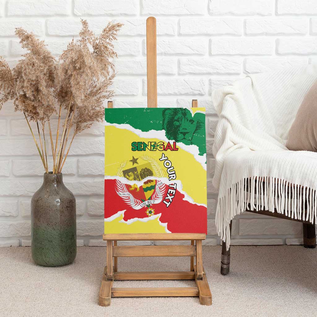 Custom Senegal Beach Soccer 2025 Canvas Wall Art Go Champions - Grunge Style